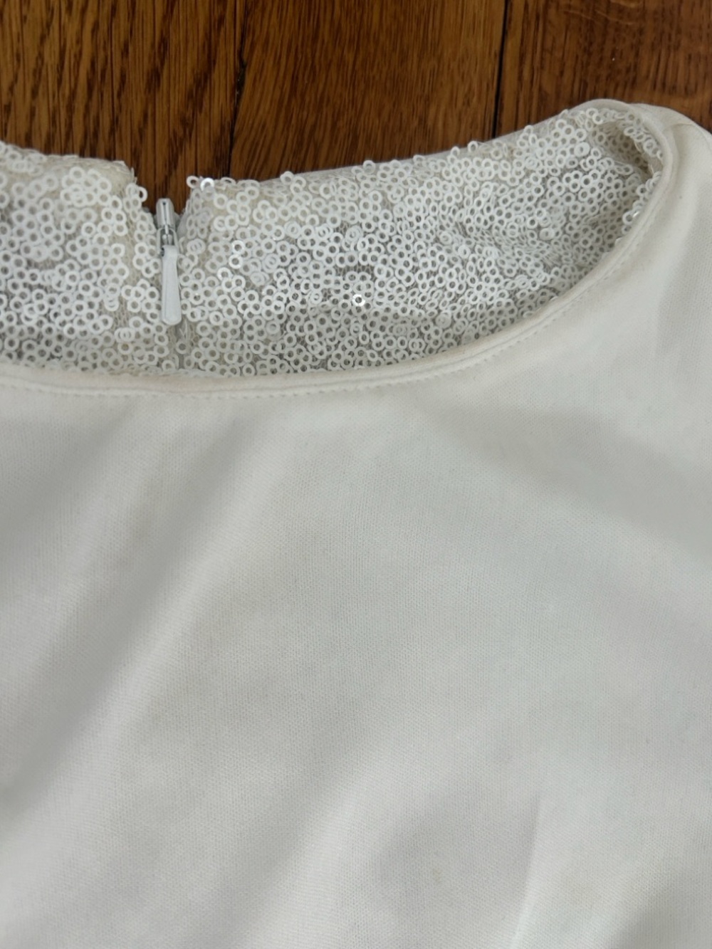 Theia White Sequin “LOVE” Mini Dress - Picture 6 of 10